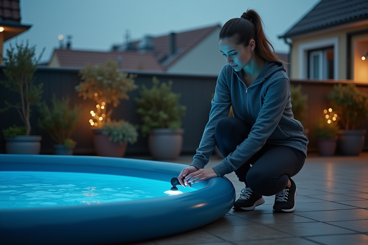 Jeune femme surveillant un débitmètre près d